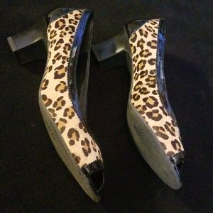 Pony hair cheetah print Franco Sarto shoes